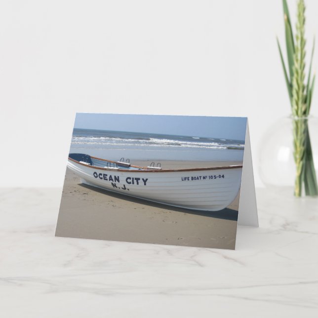 Cartão Ocean City, NJ * Summer Fun * Shore Boat (Frente)