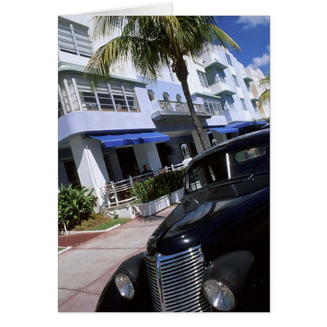 Cartão Ocean Drive, Miami Beach Flórida (Frente)