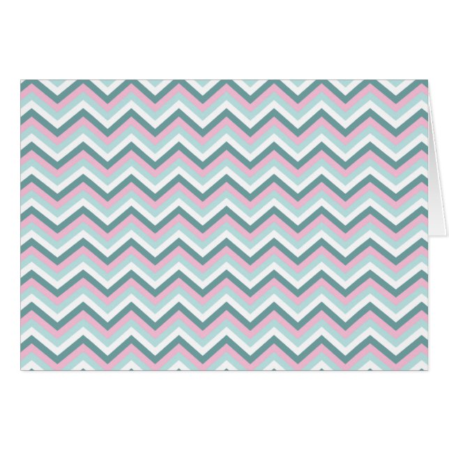 Cartão Ocean Mist Chevron Patterno (Frente Horizontal)