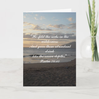 Cartão Ocean Scene with Inspirational  Verse
