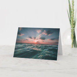 Cartão Ocean Sunset blank greeting card
