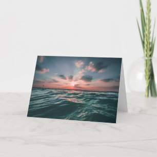 Cartão Ocean Sunset blank greeting card