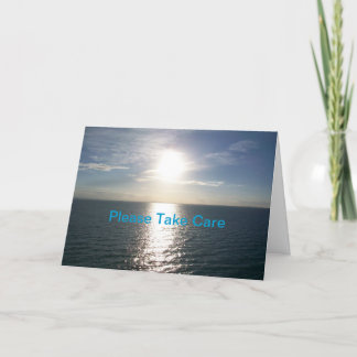 Cartão Ocean sunset - get well card