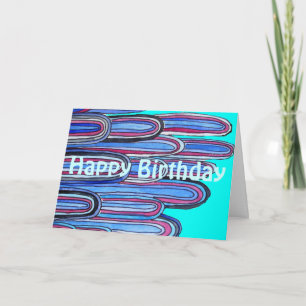 Cartão Ocean Waves retro Happy Birday
