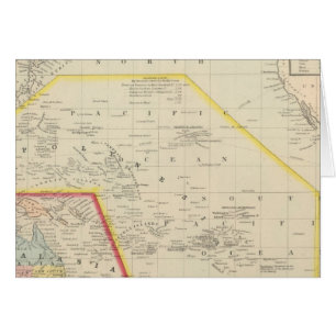 Cartão Oceano Pacífico incluindo a Oceânia