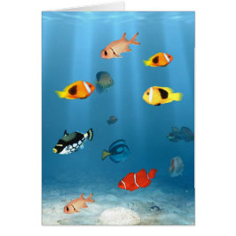 Cartão Oceanos De Peixes