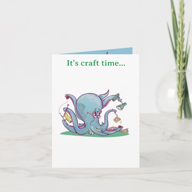 Cartão Octopus Crochet (Frente)