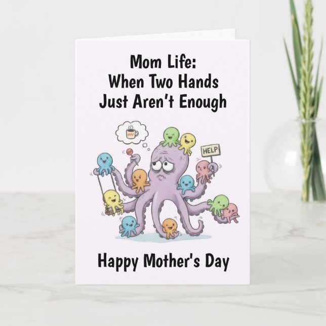 Cartão Octopus Mother's Day Card (Frente)