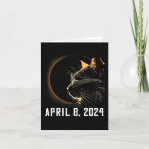 Cartão Óculos de Eclipse Solar de Gato Óculos de Eclipse