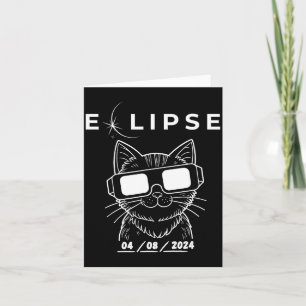 Cartão Óculos de Gato de Eclipse Solar Design de Gato