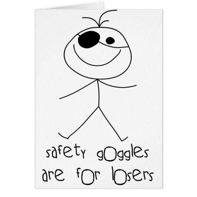 Cartão Óculos de proteção de segurança (Frente)