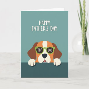 Cartão Óculos de Sol do Dia dos Pais Top Dog Card