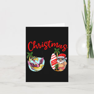 Cartão óculos de sol natal em junho papai noel flamingo v