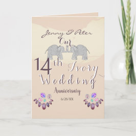Cartão Óculos e Elefantes do 14 Casamento