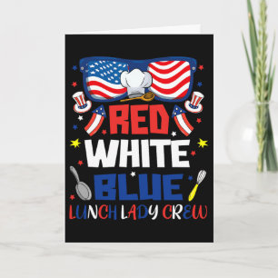 Cartão Óculos Vermelho Branco Azul Equipe da Senhora do A