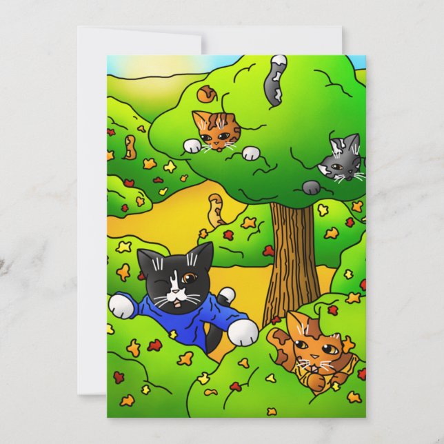 Cartão Ocultar e Procurar Gatos (Frente)