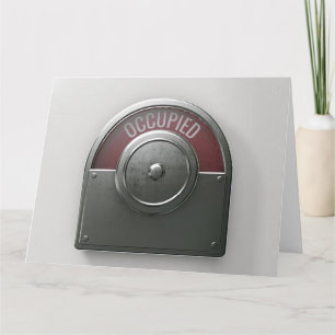 Cartão Ocupado com Indicador de Banheiro