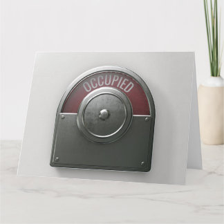 Cartão Ocupado com Indicador de Banheiro