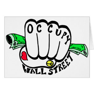 Cartão Ocupado Wall Street Fist