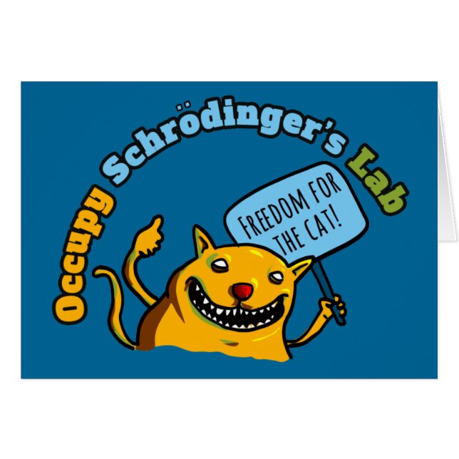Cartão Ocupe o laboratório de Schrodinger (Frente Horizontal)