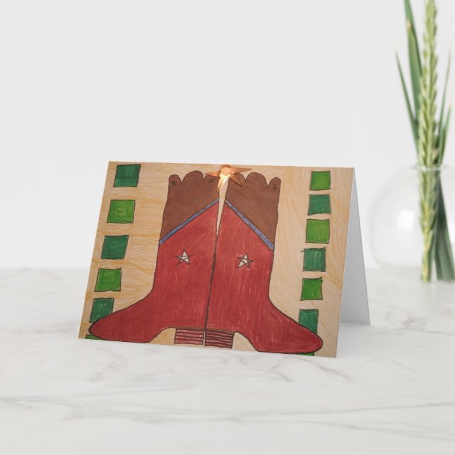 Cartão Ode para Bakersfield - giz e caneta de tinta (Frente)