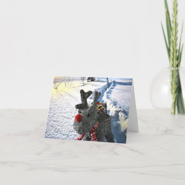 Cartão Odeio a neve. (Frente)