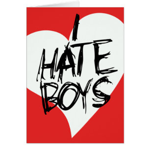 Cartão Odeio meninos