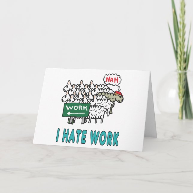 Cartão Odeio Trabalho (Frente)