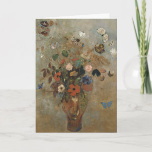 Cartão Odilon Redon, Vida Estática com Flores - Aniversár