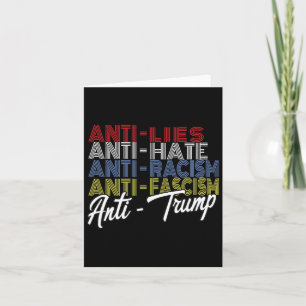 Cartão Ódio Anti Trump Mentiras E Fascismo Resistir Votar