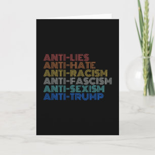 Cartão Ódio Contra Trump Mentiras Racismo Fascismo Ismo R