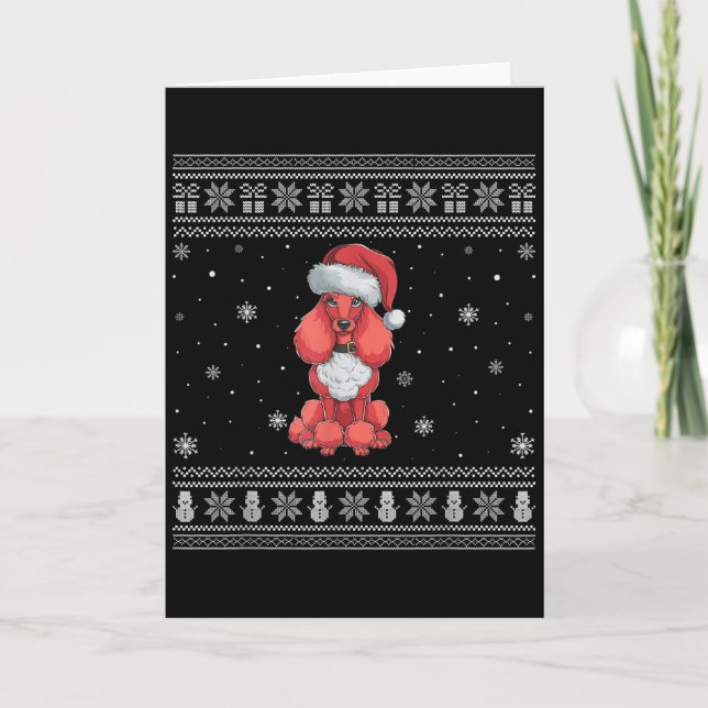 Cartão Odle Dog Lovers Men Women Santa Ugly Xmas Sweater  (Frente)