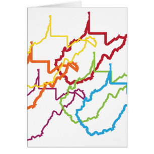 Cartão oeste de virginia pride blur