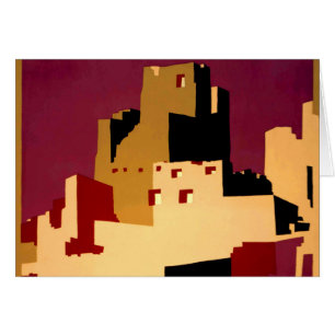 Cartão Oeste do Sudoeste Pueblo WPA Nacional