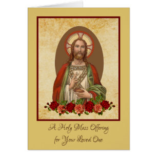 Cartão Oferta da Missa de Simpatia Católica Tradicional J