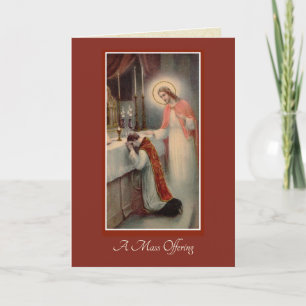 Cartão Oferta da Santa Missa Católica Sagrado Coração de
