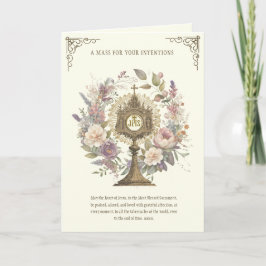 Cartão Oferta de Floral Divina Louvores Eucaristia Missa