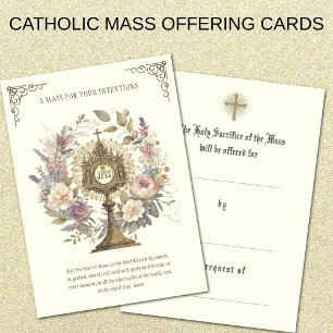 Cartão Oferta de Floral Divina Louvores Eucaristia Missa