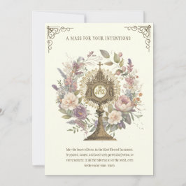 Cartão Oferta de Floral Divina Louvores Eucaristia Missa