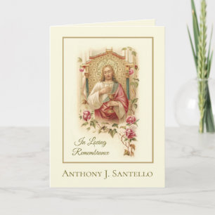 Cartão Oferta de Missa de Réquiem Católica de Simpatia Je
