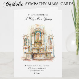 Cartão Oferta de Missa de Simpatia Católica Tradicional C