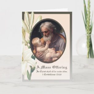 Cartão Oferta de Missa de Sintoia Católica de São José Je