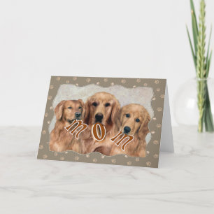 Cartão Ofertas de MOM para o ouro Retriever