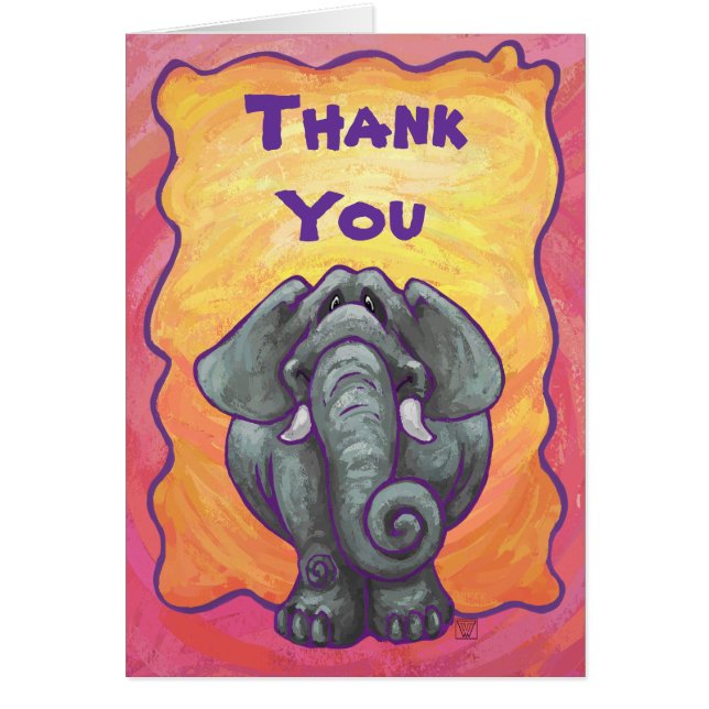 Cartão Ofertas e acessórios de elefante (Frente)