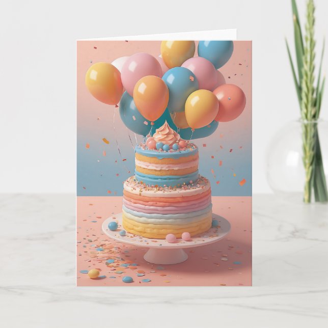 Cartão Office Birthday Party Celebration (Frente)