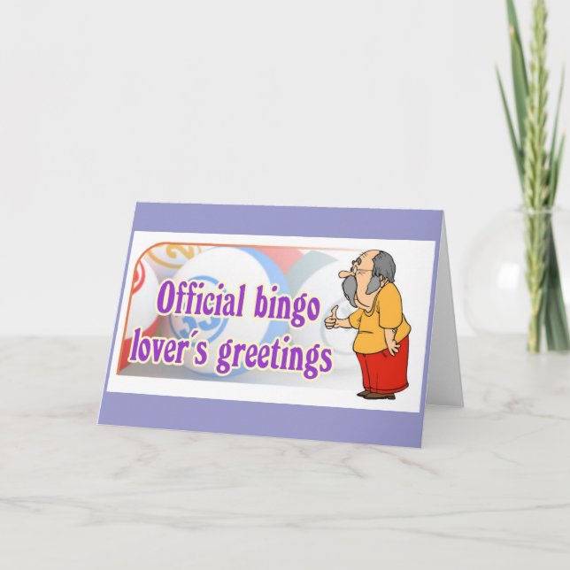 Cartão Official bingo lover's greetings (Frente)