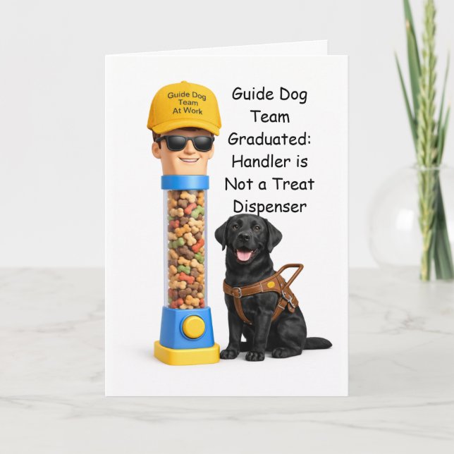 Cartão Official Human Treat Dispenser – Chocolate Lab (Frente)