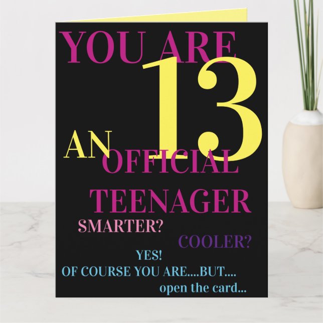 Cartão Official Teenager 13th Birthday Card (Frente)