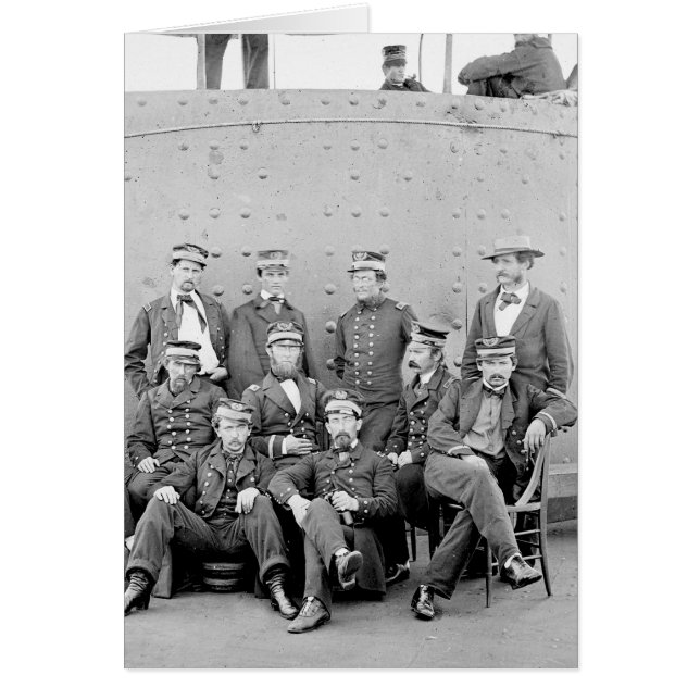Cartão Oficiais no USS Monitor, 1862 (Frente)