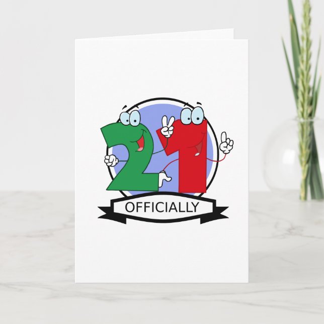 Cartão Oficialmente 21 Banner de Aniversário (Frente)
